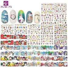 KADS 48 PCS สติกเกอร์รูปลอกเล็บคริสต์มาสอีสเตอร์วัน Snowman เล็บสติกเกอร์การ์ตูน DIY เล็บอุปกรณ์เสริม wraps(China)