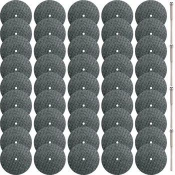 

SPTA 120Pcs/set Fiberglass Reinforced Cut Off Wheel Disc + 4Pcs 1/8 Inch (3mm) Mandrels For Proxxon Dremel Rotary Tools
