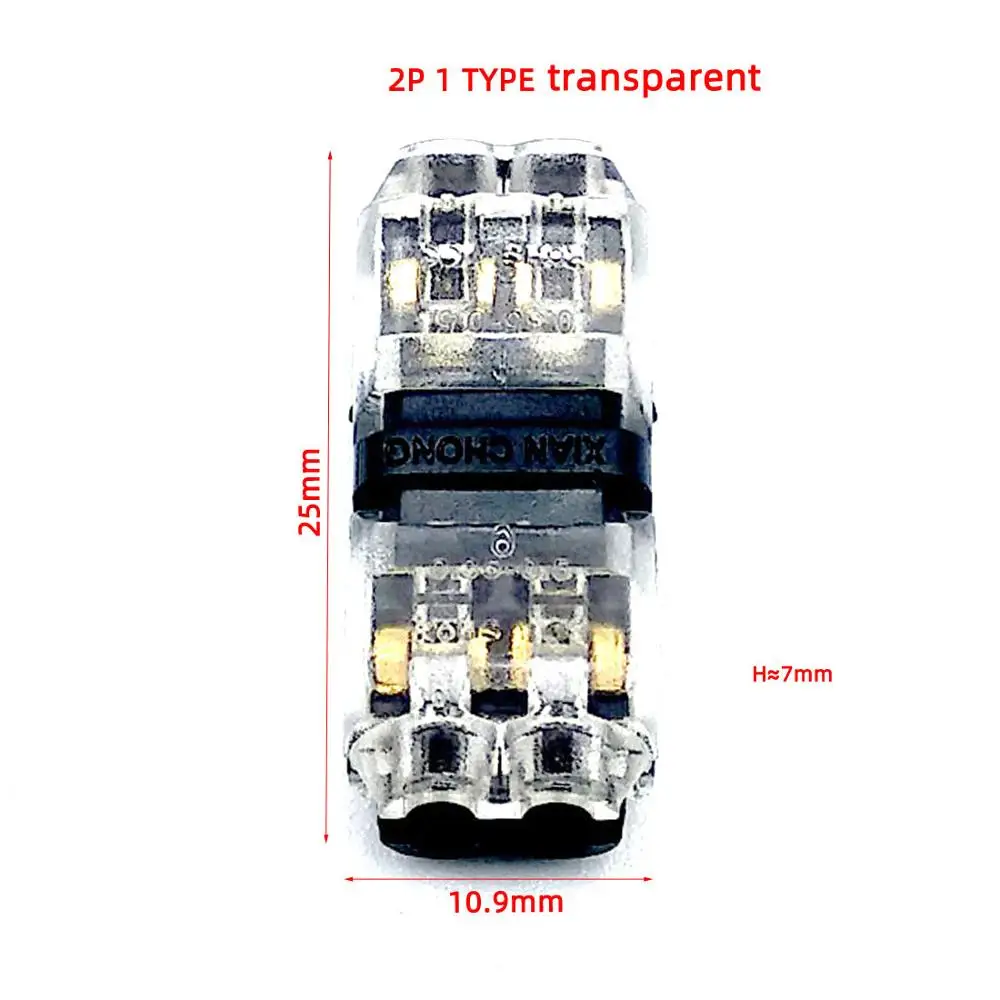 5 шт. быстрый фиксатор соединения провода разъем проводов для 1 Pin 2 Pin 22-18AWG светодиодные ленты провода автомобиля аудио кабель терминалы обжимной - Цвет: 5PCS I2 transparent
