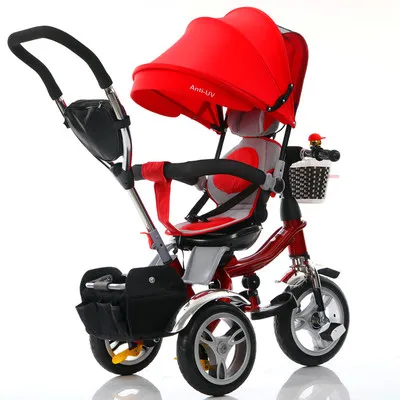 

Baby tricycle baby stroller 1-3-6 rotating bidirectional folding bicycle pedal pram