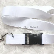 10 шт./20pcs30pcs/50 шт. белый Сплошной пустой шейный ремешок для ID брелока сотового телефона, шейный ремень ремешки CH-19