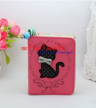 

by dhl or ems 50pcs Cute Small Cat Clutch Zipper Women Wallets Dollar Mini Wallet Wristlet Purse Carteira Portfolio Money Bag