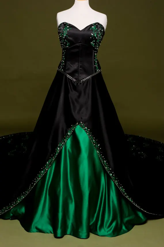 Black Dress With Green Shop, 59% OFF 