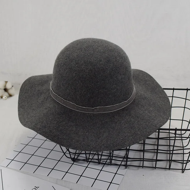 womens grey felt hat