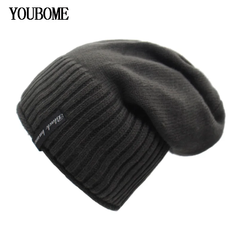 YOUBOME зимняя мужская вязаная шапка женские Skullies Beanies шапки для мужчин маска Gorras Bonnet мужские меховые теплые мешковатые зимние шапки бини шапка