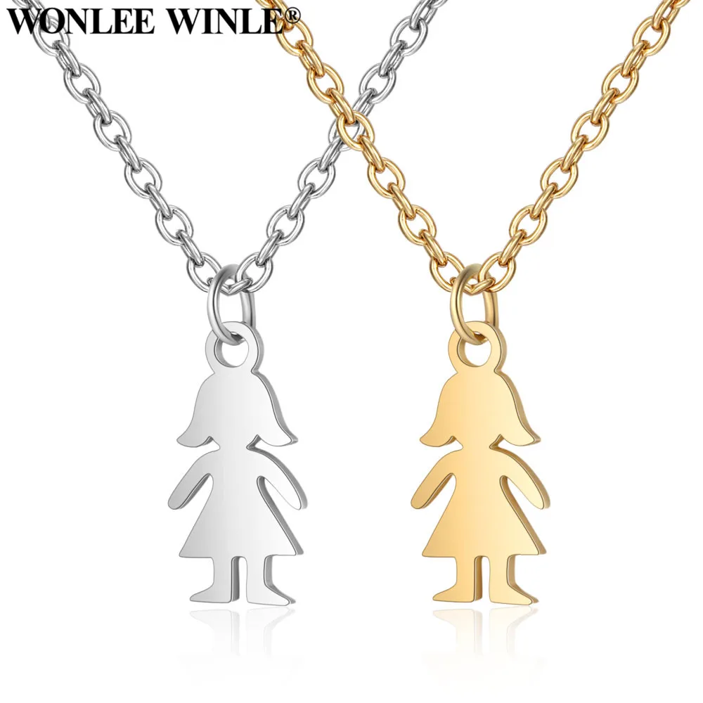 Wonlee Winle 316l из нержавеющей стали Золотая Детская Подвеска с изображением птицы в