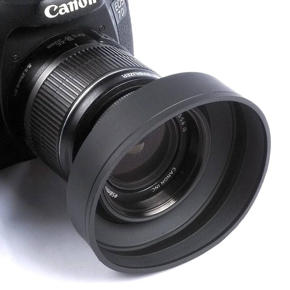 3-ступенчатая Резиновая бленда 62 мм для объектива Canon Nikon Sony Pentax Olympus DSLR |