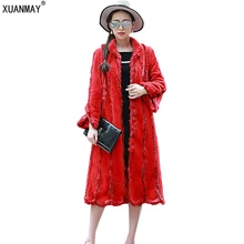 Autumn and winter new women s imitation fur coat imitation water sable fur rex rabbit large