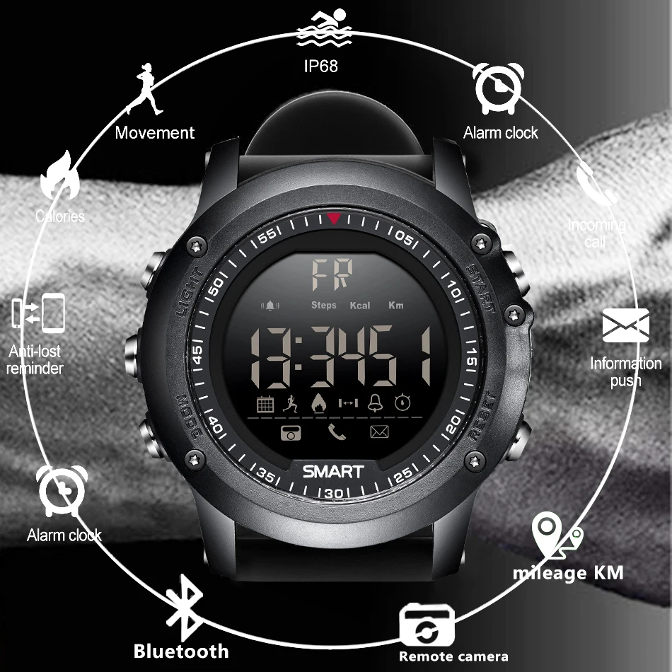 

BANGWEI Sport Smart Watch Men Multifunction Digital Clock Bluetooth Pedometer IP68 Waterproof Smart Electronic Watch Relogios