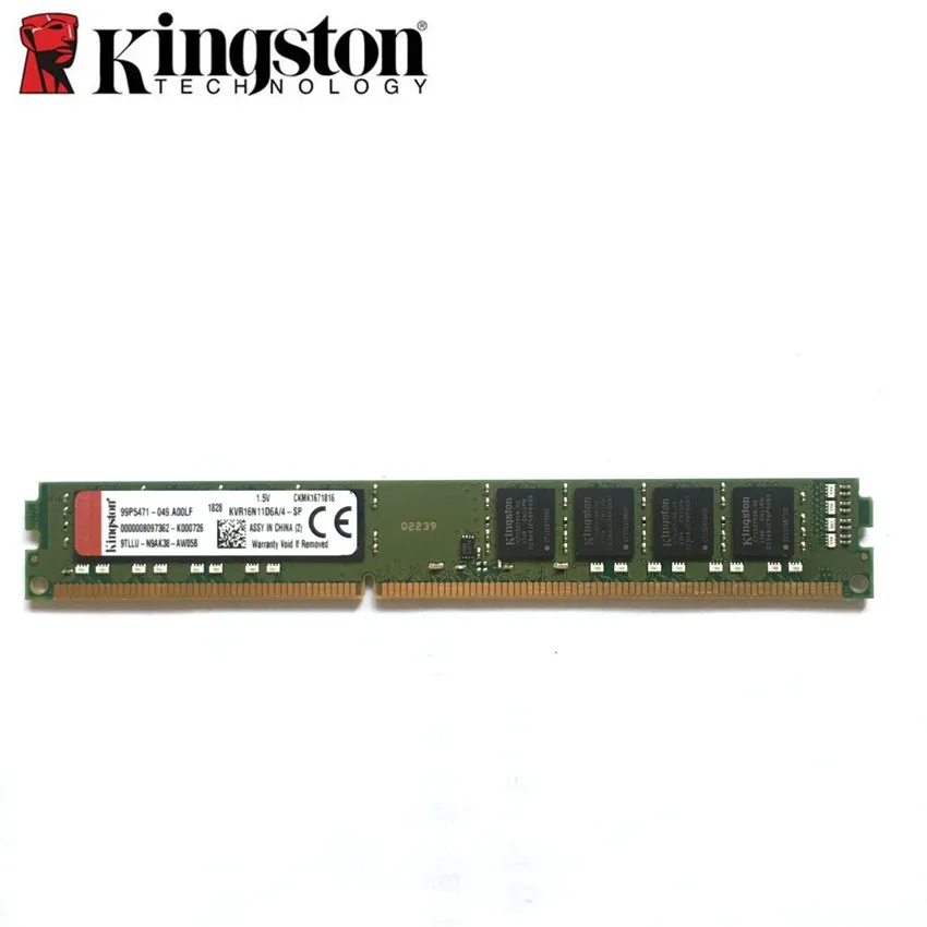 Б/у Kingston оригинальная Фирменная Новинка DDR3 4 Гб 1600 МГц ПК настольный компьютер RAM