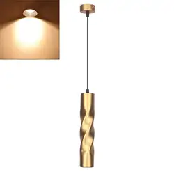 Современная Подвесная лампа длинная трубка подвесной светильник s-образная нить для столовой Магазин Бар Кухня