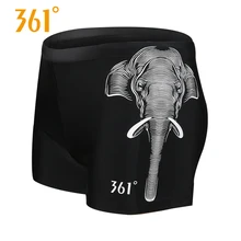 361 мужские шорты для плавания, профессиональные спортивные шорты, спандекс эластичный плавки для мужчин, черные Мультяшные шорты для серфинга и бассейна