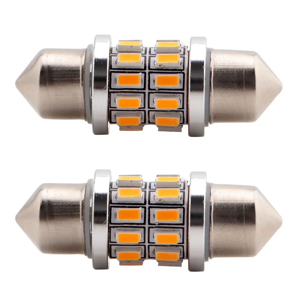 4X Cold White Warm C5W Car Interior Dome Festoon Bulb Light Lamp DC 12V 24 LED 3014 31mm 36mm 39mm 41mm Reading Lights | Автомобили и