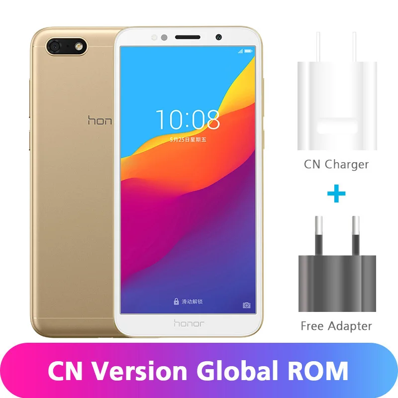 Honor 7 Play 2G 16G 4G LTE MT6739 четырехъядерный 5,45 дюймов 1440*720P 13,0 МП Android 8,1 OTA обновление мобильного телефона - Цвет: Gold