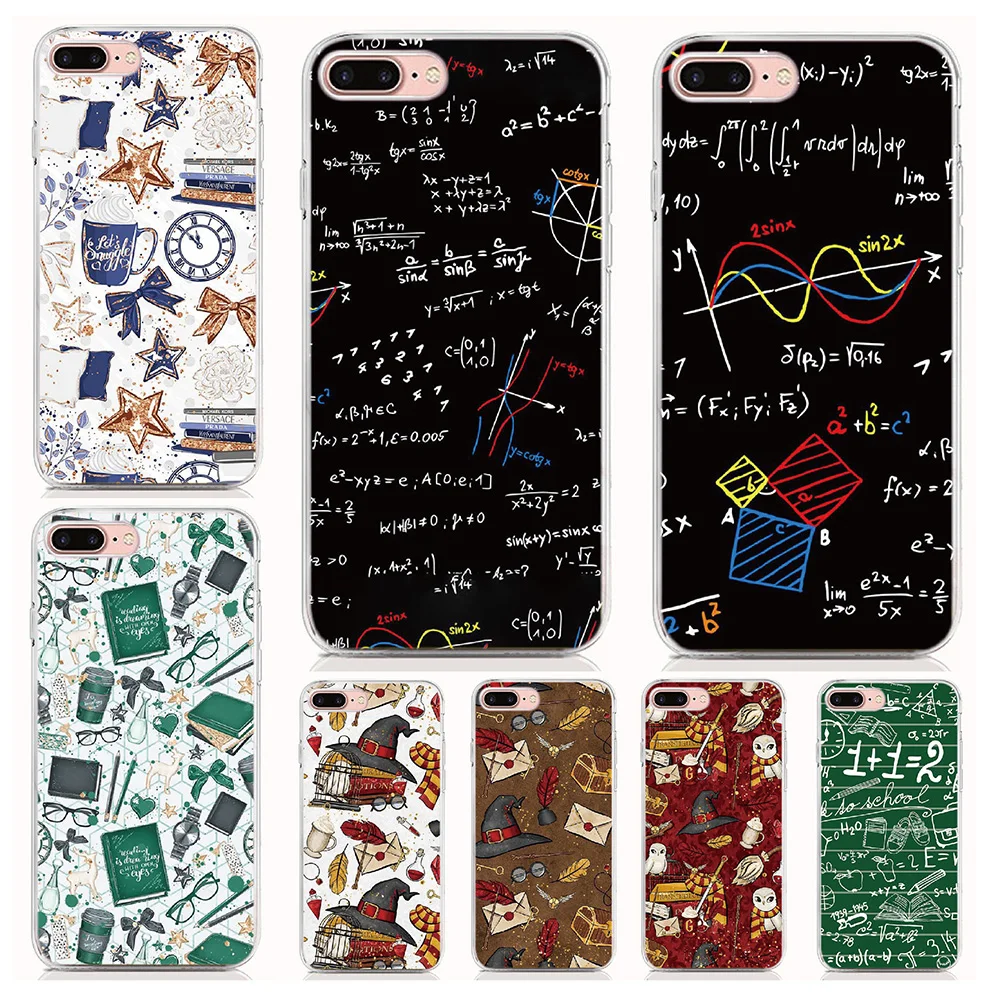 

For Samsung Galaxy S9 S8 Plus S7 S6 Edge Plus S5 M20 S8 Active case Print Formulas Matematicas Cover Coque Shell Phone Cases