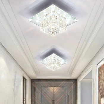 

Hall entrance porch ceiling lamp creative diamond aisle crystal lamp led corridor spotlight ZP4181141