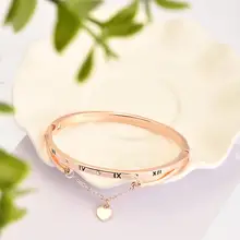 Роскошные модные брендовые ювелирные изделия из розового золота, браслеты и браслеты из нержавеющей стали, женские браслеты с сердцем Forever Loveer, очаровательный браслет для женщин