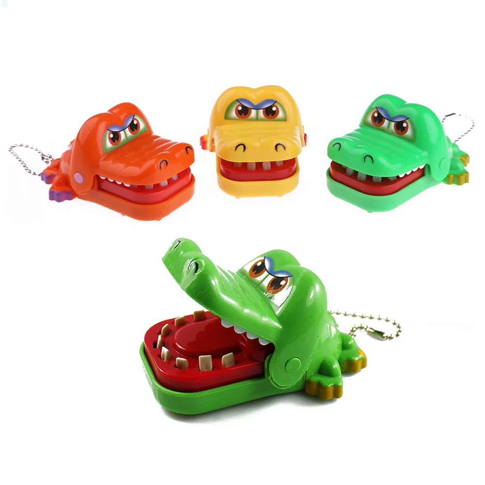 US $1 67 OFF Baru Lucu Kartun Baru Hewan Buaya Dokter Gigi Gigitan Dengan Gantungan Kunci Mulut Anak Bayi Lelucon Mainan Crocodile Dentist Toy