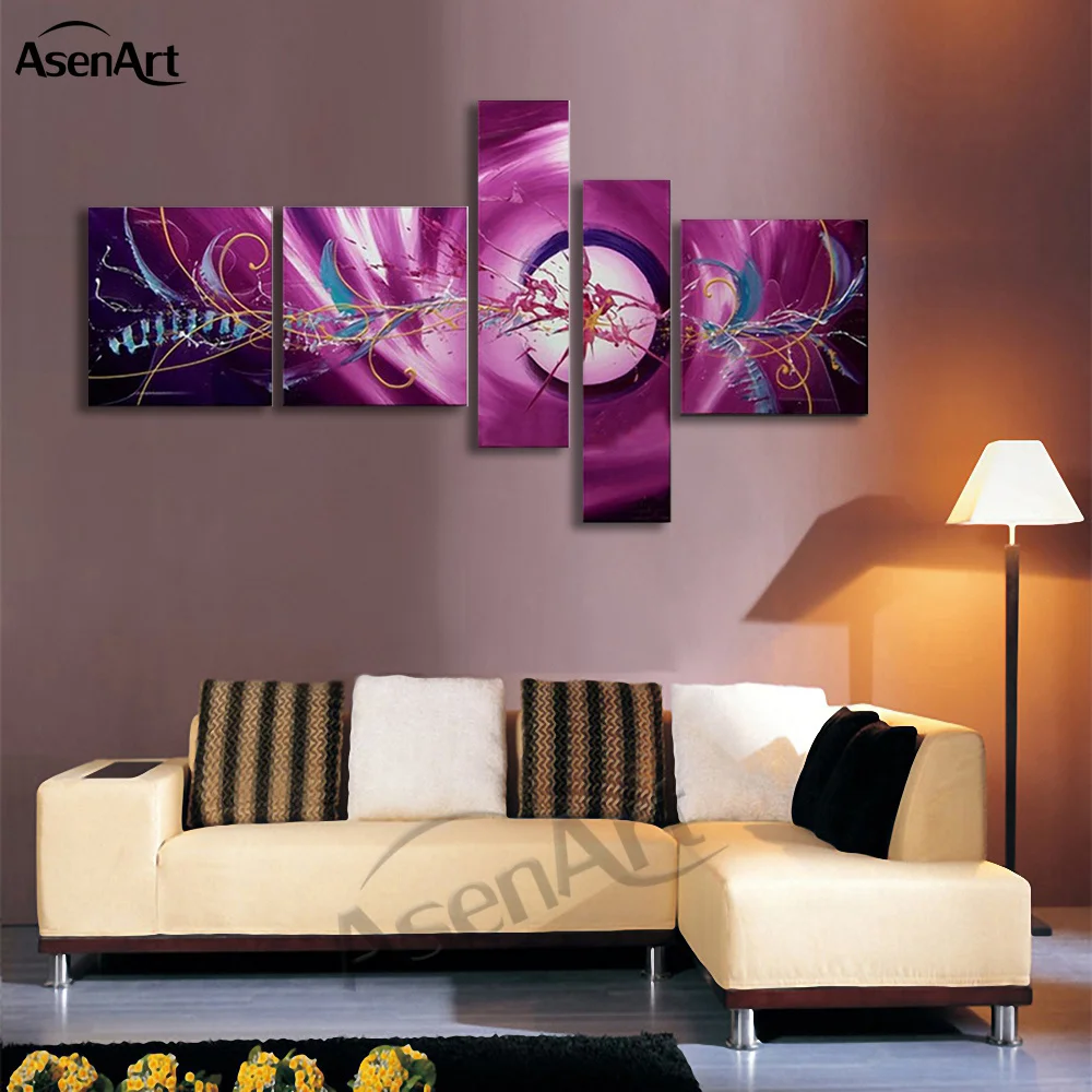 Wall Art Painting Multi picture Combination Modern Abstract 5pcs Canvas