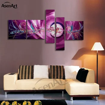 

Wall Art Painting Multi-picture Combination Modern Abstract 5pcs Canvas Unframed Picture For Living Room Home Decoration