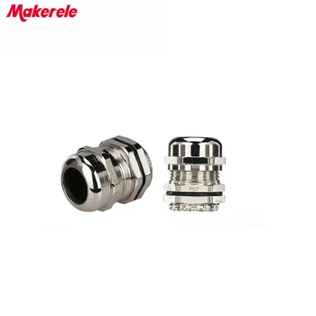 

10pcs/lots PG7 Nickel Brass Metal Waterproof Cable Glands Joints IP68 cable connector for 3-6.5mm cable
