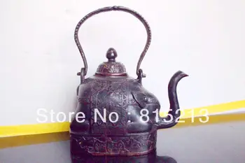 

wang 000151 Tibetan buddhist EXQUISITE The elephant statue bronze butter Teapot