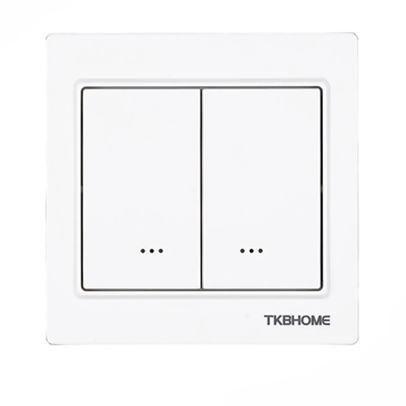 

Z-Wave plus EU Frequency 868.42MHz Two Channel Wall Mounted Switch socket TKB home TZ57 86X86mm type ( replace TZ65S TZ66S )
