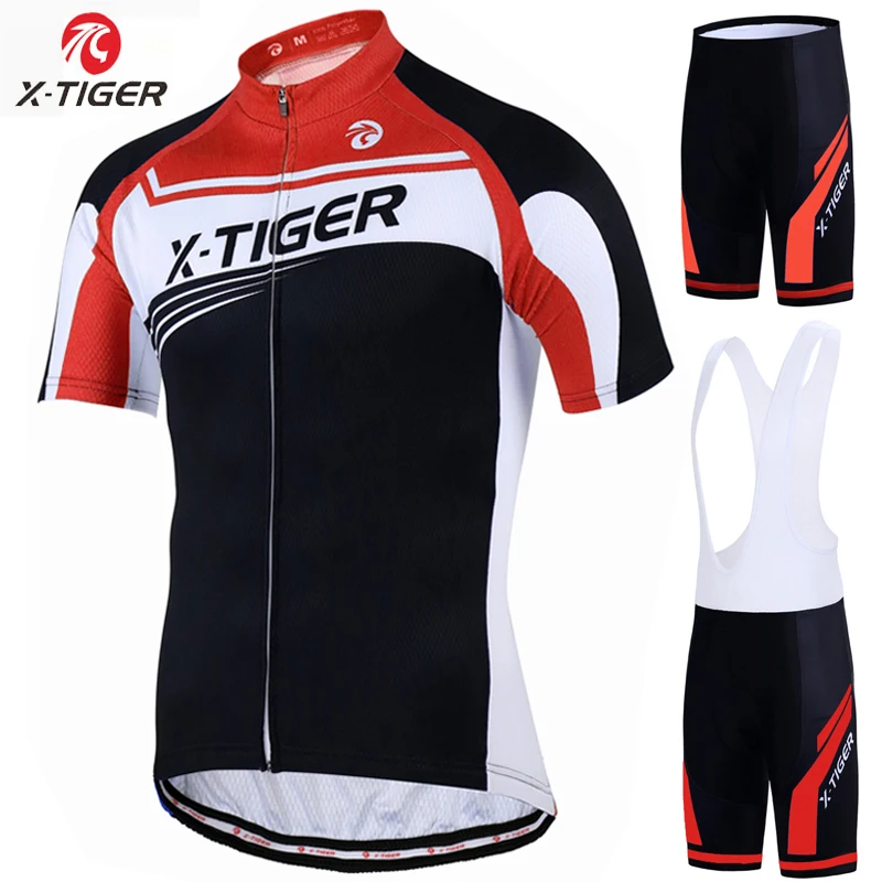 

X-Tiger 2020 Pro Anti-Sweat Cycling Jersey Set 100% Polyester Mountain Bike Clothes Kit Racing Bicycle Clothing Uniforms