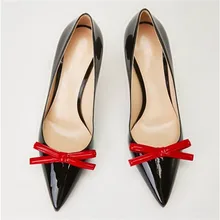 2016 new woman fashion style pointed toe high heels shoes bowknot shallow mouth patent leather shoes single women shoes obl915-8