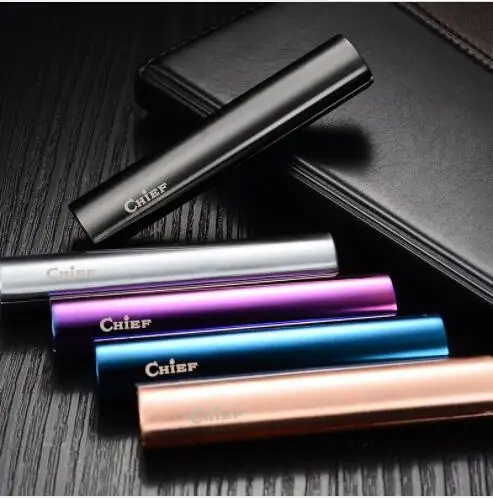 Metal usb electric lighter mini slender portable silent cigarette smoking gift | Дом и сад