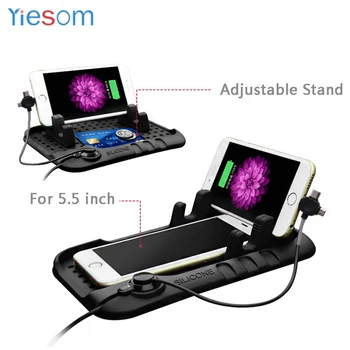 

Magnetic Silicone Anti-Slip Mat in Car Holder for iPhone XR XS Max Holder Universal Mount Charger Stand Charging for Smart Phone