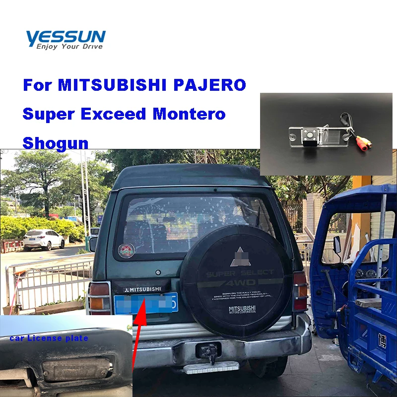 Yessun Автомобильная камера заднего номерного знака для MITSUBISHI PAJERO Super excead Montero Shogun камера заднего вида парковочная помощь
