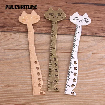

2PCS 30*124mm Metal Alloy Three Color Animal Cat Charms Pendants For Jewelry Making DIY Handmade Craft