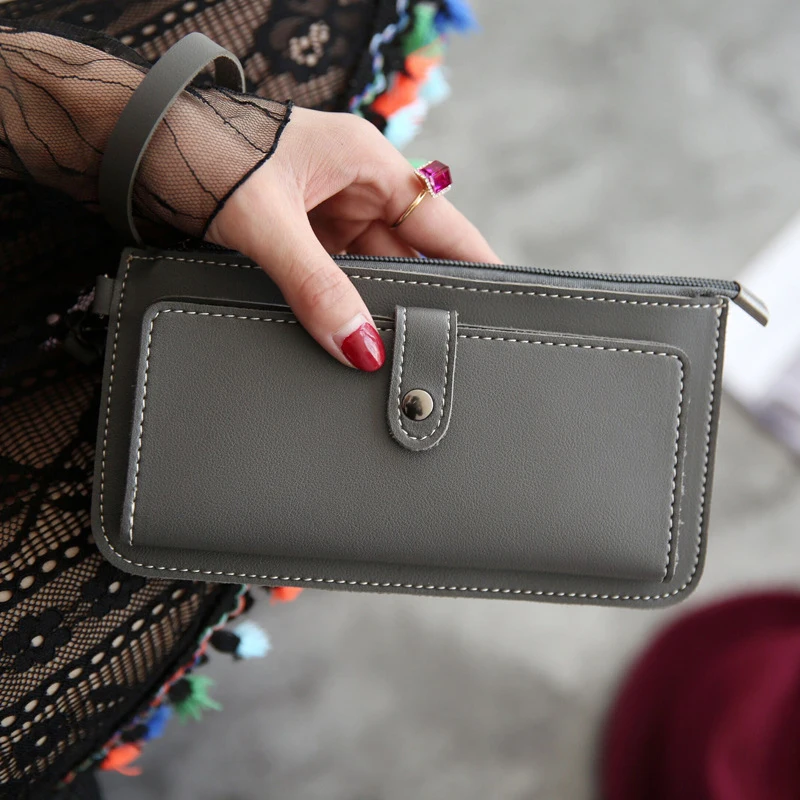 Elegant Women Wallet with long strap fashion female wallet purse high