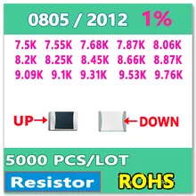 JASNPROSMA OHM 0805 F 1% 5000 шт 7 5 K 55 68 87 8 06 2 25 45 66 9 09 1 31 53 76 smd 2012|smd 0805|smd 1ksmd 805