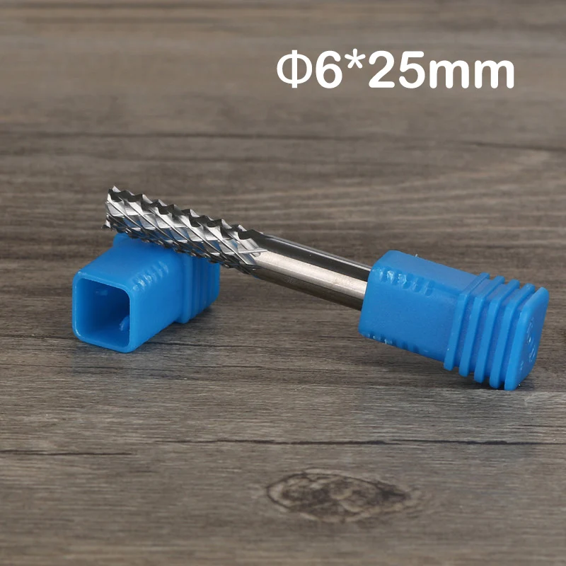 

3pc 6*25mm Tungsten Steel Carbide End Mill Engraving Corn Teeth Bits CNC PCB Board Rotary Burrs Milling Cutter Drill Bit
