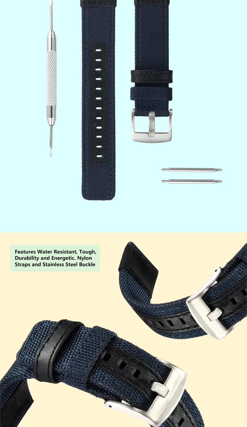 V-Моро Новые Складная дышащий ремешки для Samsung Шестерни S3 ремешок тканые нейлон мягкие часы полосы для шестерни S3 Шестерни S3