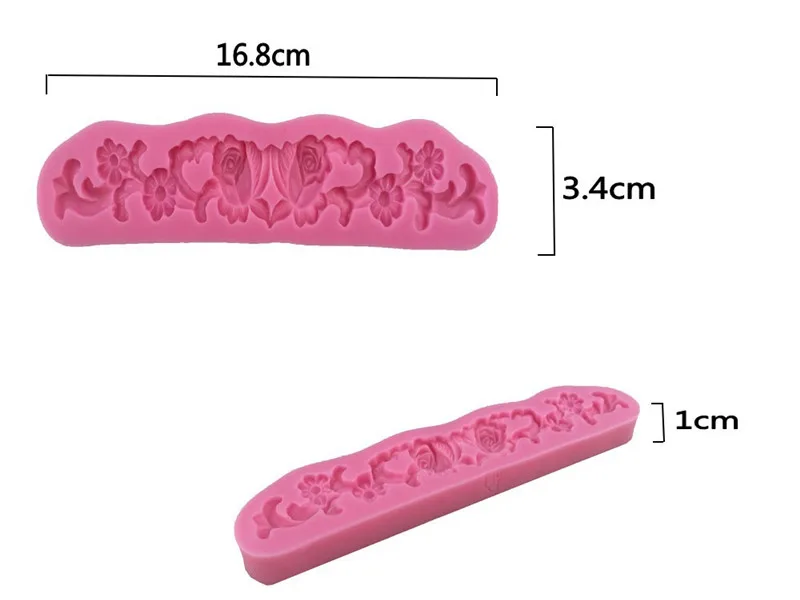 Форма цветочной гирлянды силиконовая форма для торта, форма для выпечки с антипригарным покрытием для шоколадного желе кружева, инструменты для украшения тортов из мастики
