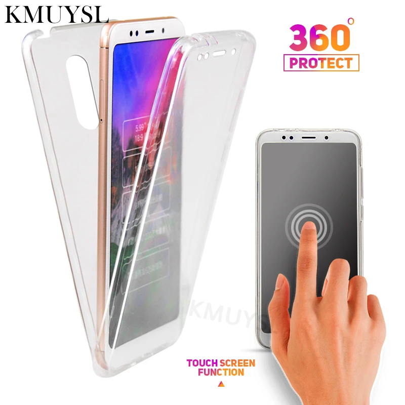 360 Degree Protection Full Cover Phone Cases For Xiaomi Redmi 5 Plus Clear Cover For Redmi Note 4X 4 Pro 5A Prime Mi A1 5X Coque