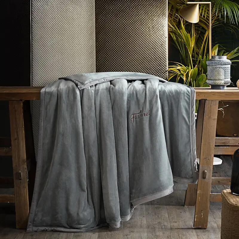 Hap deer Winter Flannel Fleece duvet cover single Comforter cover Dual