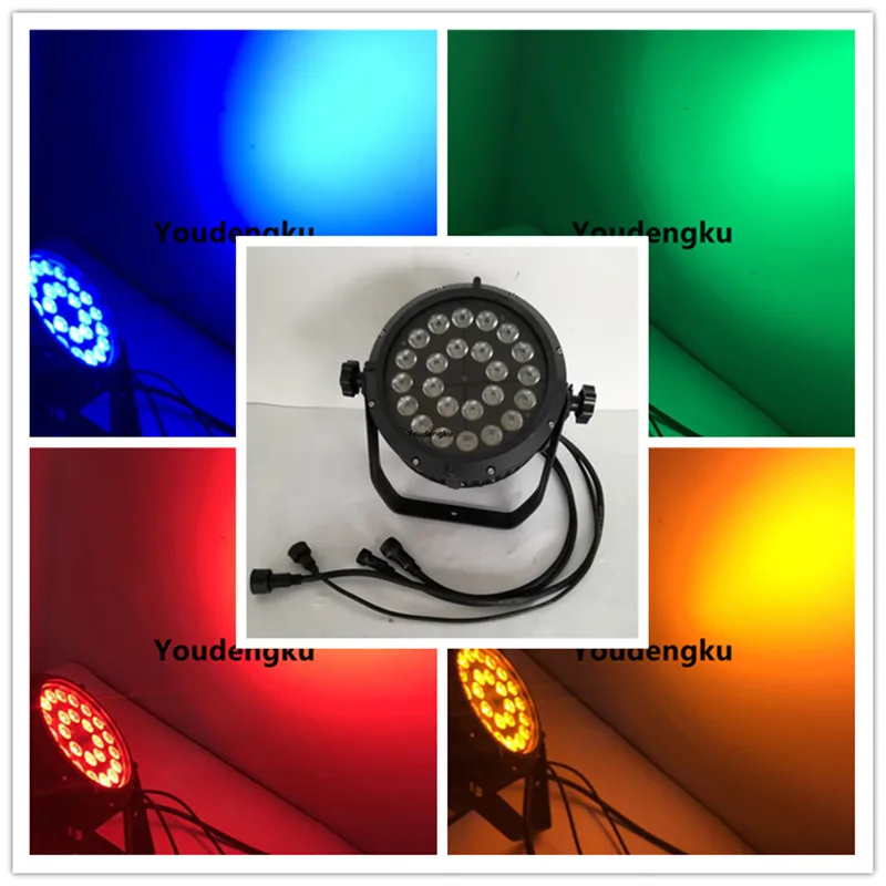 16 pieces waterproof led par light 24x15 led par rgbaw professional stage led par can light 15w ip65 par led rgbwa