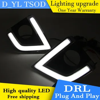 

DY_L 2 Pcs ABS Daytime Running DRL For Toyota Corolla 2014 Fog Light Front Lamp Auto lamp Automobile Accessories