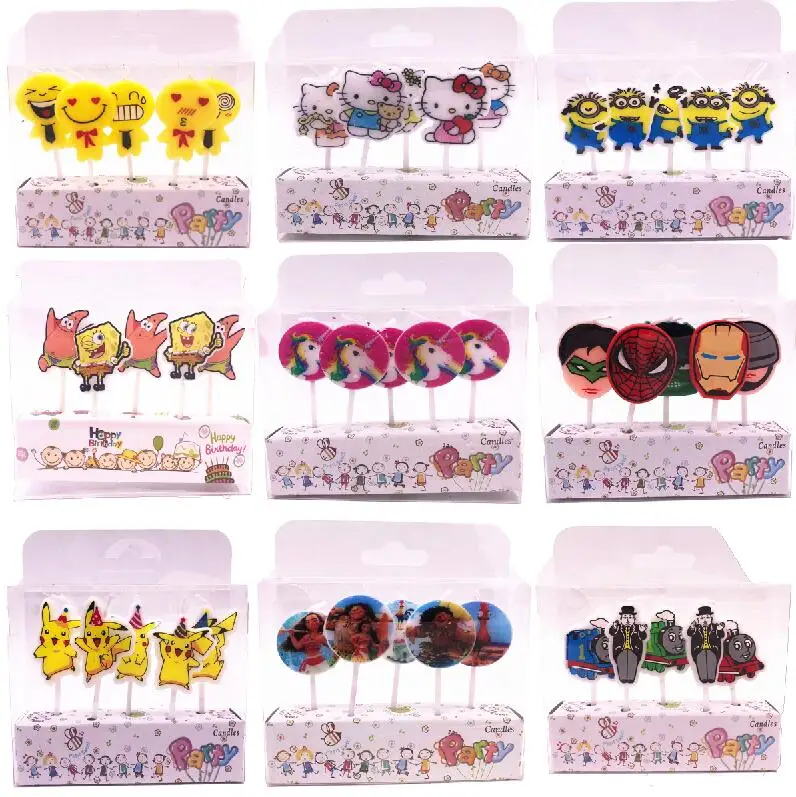 

5pcs Birthday Candles minion Candles Baby Shower Cake Cupcake Party Birthday Cake Candles Party Decoration Supplies