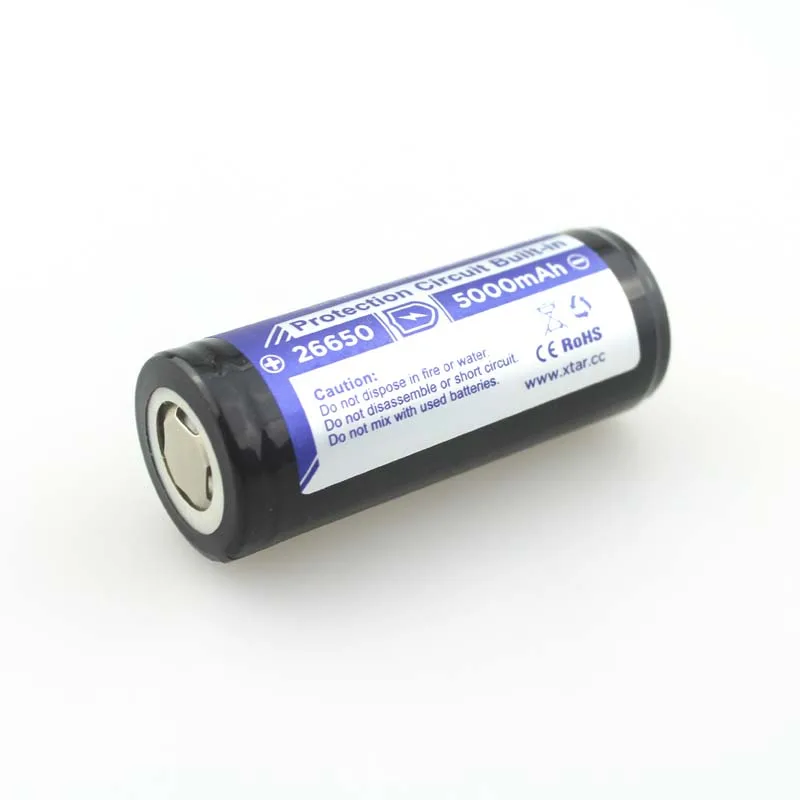 

XT 26650 3.6V 18Wh 5000mAh Li-ion Rechargeable Battery Protection Circuit Built-in Power Source for LED Flashlight (1pcs)