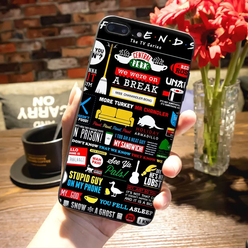 MaiYaCa amigos tv de silicona suave funda de teléfono para Apple iPhone 7 6 6 S Plus X XS X MAX XR 5S SE funda cubierta amigos serie púrpura puerta