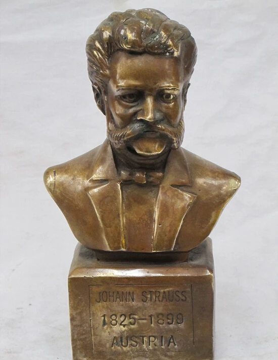

9" Bronze johann strauss Austrian composer light music conductor violinist Bust