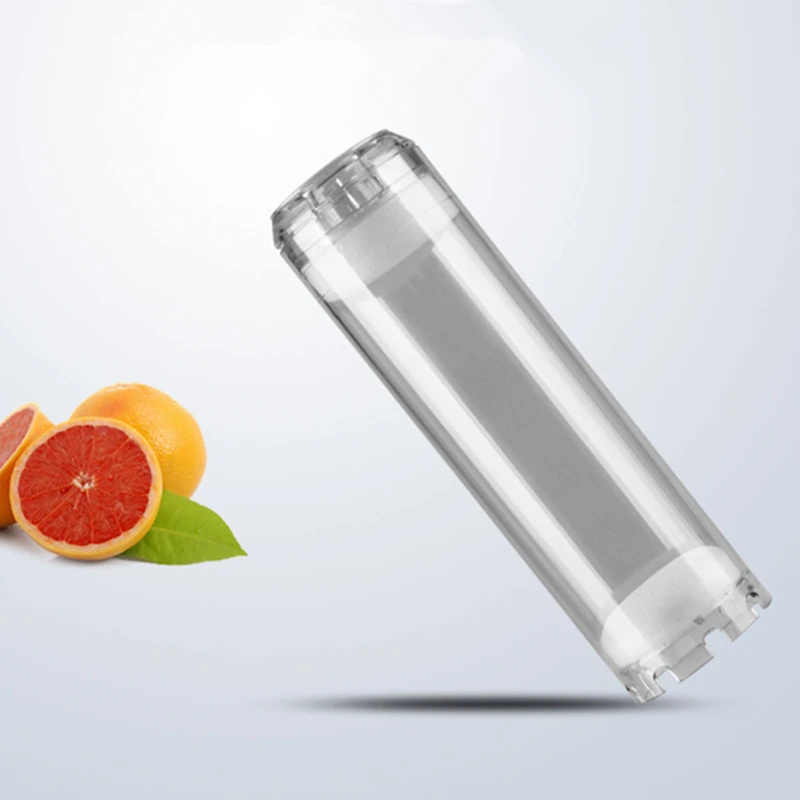 

Clear 10" Empty Refillable Water Filter Cartridge Insert Water Filter Housing- Can Fill DI Resin,Activated Carbon,Ceramic Balls