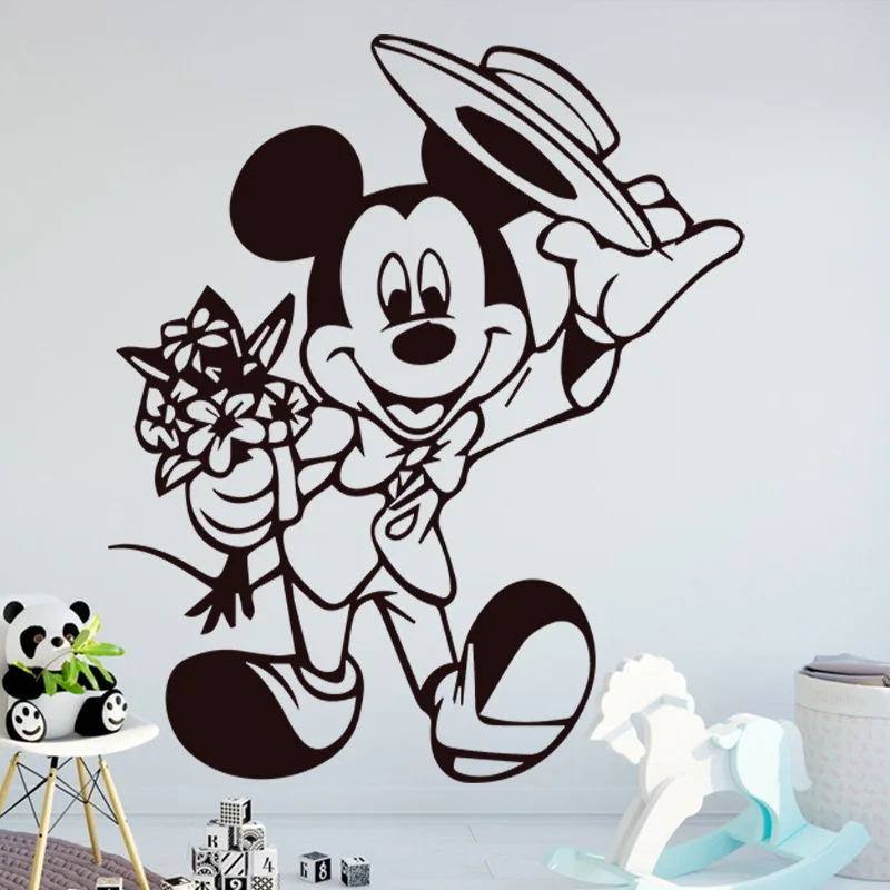 Funny Mouse Pattern Wall Sticker Home Decor for Kids Rooms Living Room