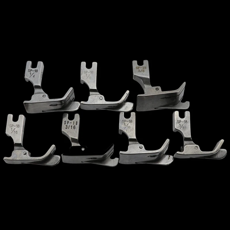 

1PC Metal Presser Foot SP-18 Industrial Sewing Machine Flat 1/4 1/8 3/8 1/16 3/16 5/16 1/32 5/32 Car Moving Edge Single Needle F