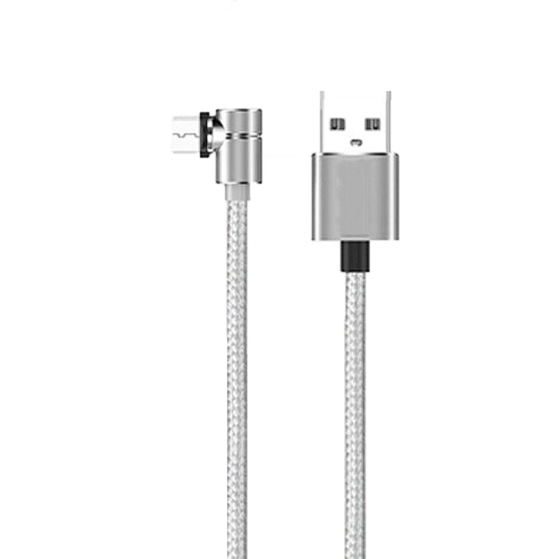 Быстрая зарядка Магнитный кабель Micro usb type C зарядное устройство для iPhone XS X XR 8 7 samsung S8 Xiaomi Android кабель для телефона шнур - Цвет: Серебристый